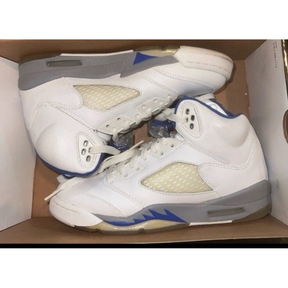 Air Jordan Retro white/sport Royal-stealth bla/blsprt-grissr size 5Y